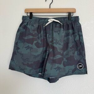 Cove Blue Camo Hybrid Swim Shorts